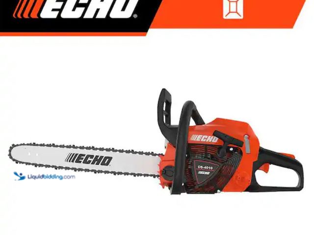 Lot 49-1623509 - ECHO 18 in. 41.6 cc 2-Stroke Gas Rear Handle Chainsaw, Model # CS-4010-18, Slightly used, Has attach...