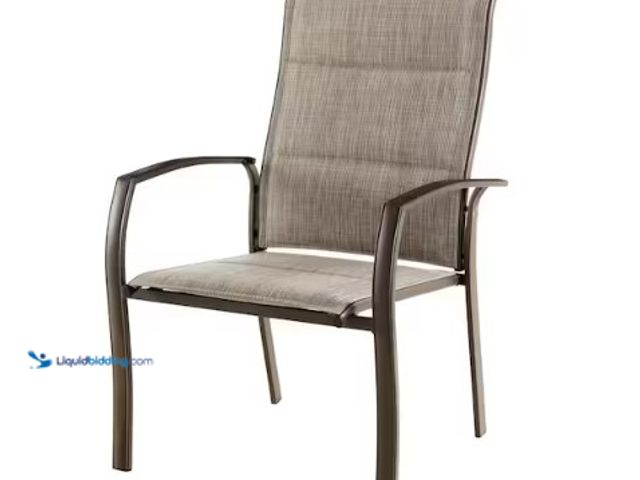 Lot 49-2004493 - StyleWell Oversized Padded Sling Stack Outdoor Dining Chair in Riverbed, Model # FCS60401B-RB, Unuse...