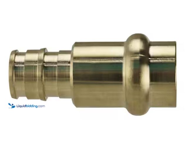 Lot 49-3614696 - Lot of (10) Apollo 1/2 in. Brass PEX-A Barb x 1/2 in. Press Adapter, Model # EPXPR1212, New.  Ref#BI...
