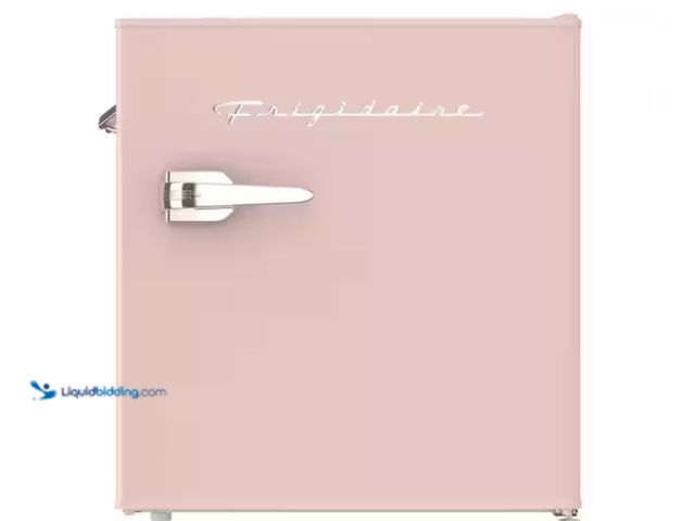 Lot 49-3611861 - Frigidaire 1.6 cu ft Mini Refrigerator in Coral with Freezer, Model # EFR176-CORAL, Slightly used, H...
