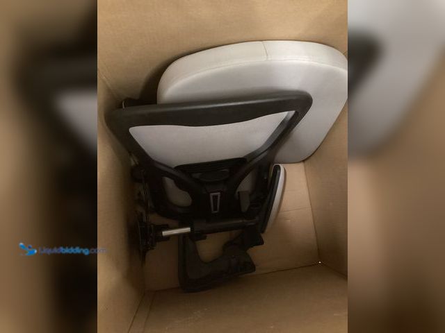 Lot 49-3527645 - Grey/Black Office chair. USED hardware needed