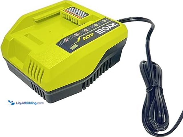 Lot 49-5403994 - RYOBI 40-Volt Lithium-Ion Quick Charger. Model: op408vnm. Slightly Used
