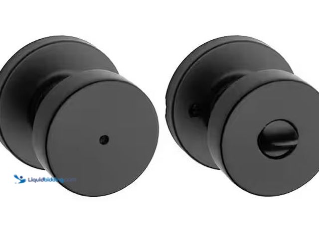Lot 49-5486765 - Kwikset
Pismo Round Matte Black Bed/Bath Door Knob Featuring Microban Antimicrobial Technology with...