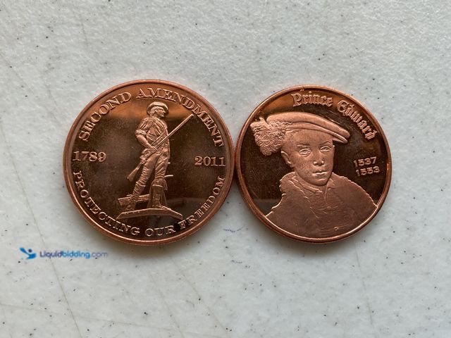 Lot 49-5350277 - LOT OF 2 COLLECTIBLE FACE ONE AV OUNCE .999 COPPER COINS