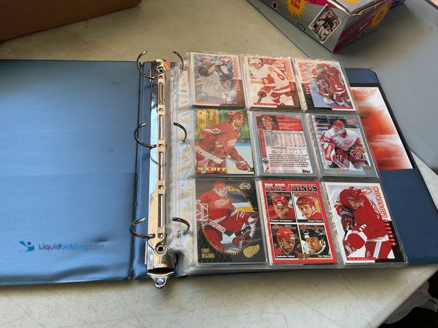 Lot 49-1971427 - Other THREE RING BINDER FULL OF HCKEY CARDS MOSTLY DETROIT RED WINGS VARIOUS YEARS AND TYPES LOADED ...