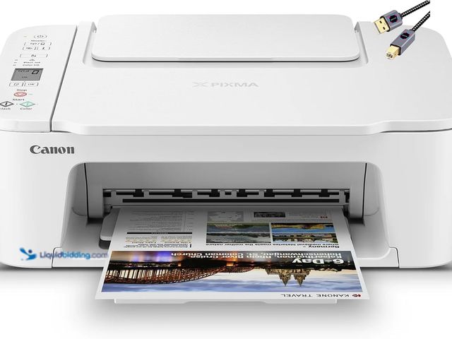 Lot 49-3566740 - Canon PIXMA 3722 Color Inkjet All-in-One Printer | Print Copy Scan | Wireless | Mobile Printing | Pr...