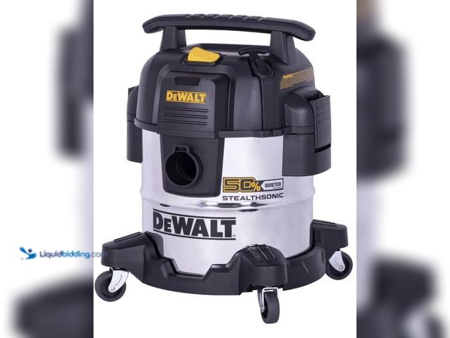 Lot 49-5436313 - DEWALT 5 Gallon STEALTHSONIC Shop Vacuum Wet and Dry, Powerful Suction & Portable Shop Vac with Atta...