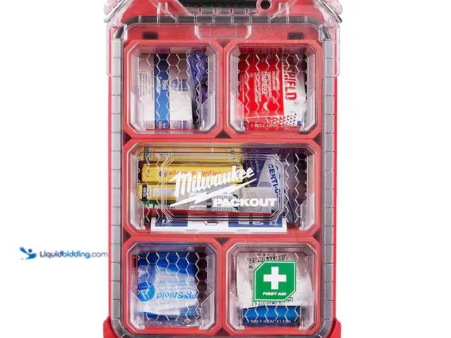 Lot 49-1567615 - (79-Piece) Milwaukee Class A Type 3 Compact Packout First Aid Kit, Model # 48-73-8435C, New.   Ref#S...