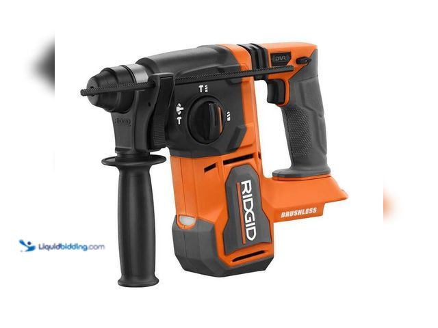 Lot 49-2024426 - RIDGID 18V Brushless Cordless 1 in. SDS-Plus Rotary Hammer (Tool Only). Model # R86712B. MSRP $270. ...