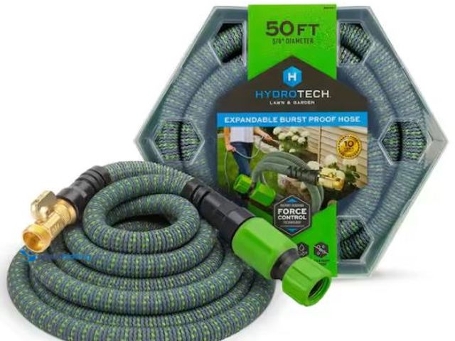 Lot 49-1549486 - Hydrotech 5/8 in. Dia. x 50 ft. Expandable Garden Water Hose, Model # 8989, New.  Ref#LBSTORAGE