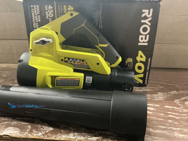 Lot 49-5554139 - RYOBI 40V 120 MPH 450 CFM Cordless Battery Variable-Speed Jet-Fan Leaf Blower (Tool-Only)b Model # R...
