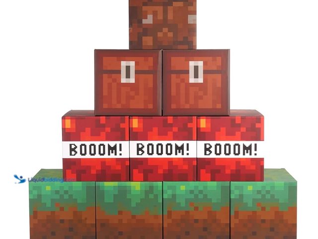 Lot 49-3471578 - Pixel Party Decorations, Pixel Birthday Decorations, Boxes for Party Decor, Centerpieces for Birthda...