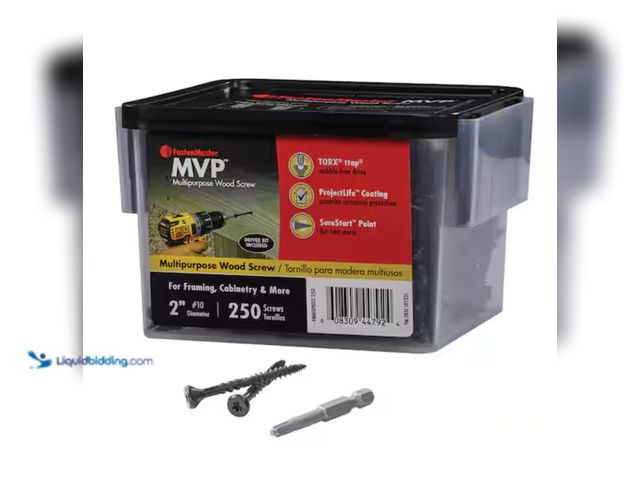 Lot 49-2000289 - Lot of (2) 250-packs of FastenMaster #10 x 2 in. Torx TTAP Drive Suresink Flat Head MVP Multi-Purpos...