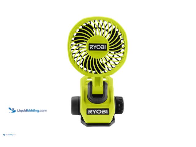 Lot 49-5575076 - RYOBI USB Lithium Clamp Fan Kit . Model # FVF51K. UNUSED. TESTED AND WORKS. BATTERY INCLUDED. CHARGE...