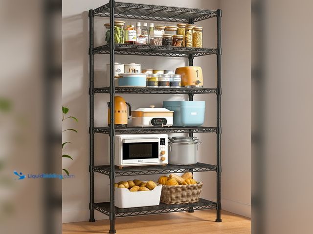 Lot 49-3481680 - REIBII 6-Tier Wire Shelving Units, 1000lbs Metal Wire Rack, Adjustable Pantry Shelf, Outdoor Metal S...