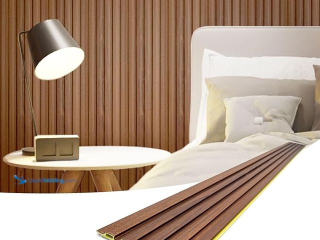 Lot 49-5452003 - Art3d Slat Wall Panels, WPC Soundproof 3D Wall Paneling for Interior Wall Decor, TV Background, 8-Pa...