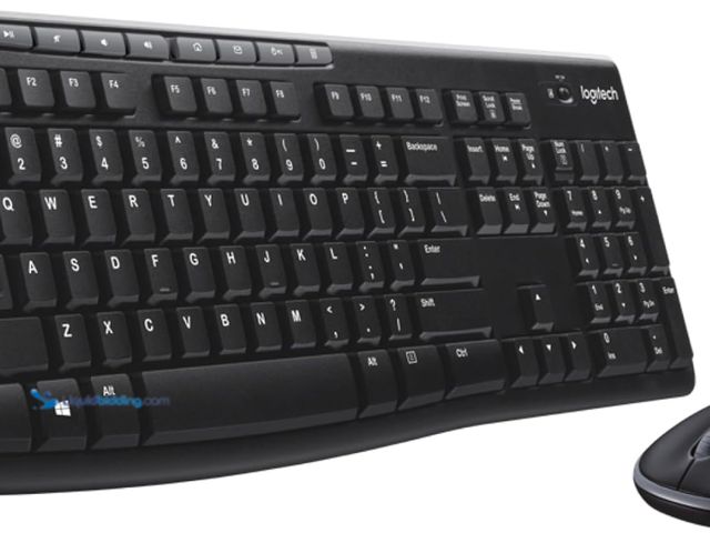 Lot 49-5409810 - Logitech MK270 Wireless Keyboard and Mouse Combo for Windows, 2.4 GHz, 8 Multimedia Keys, PC, Laptop...