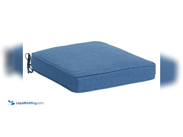 Lot 49-3616774 - Hampton Bay 2-Pc 20 in. W x 20 in. D CushionGuard Universal Outdoor Seat Pad in Lake - Unused SKU # ...