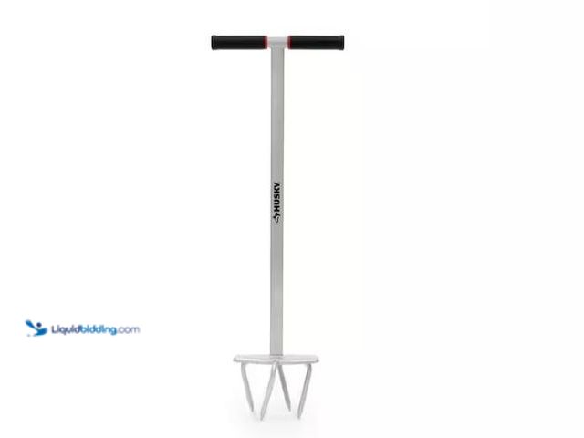 Lot 49-1549235 - Husky
40 in. Garden Tiller with Rounded Carbon Steel Tines and Large Grooved Stepper, Heavy-Duty Ha...