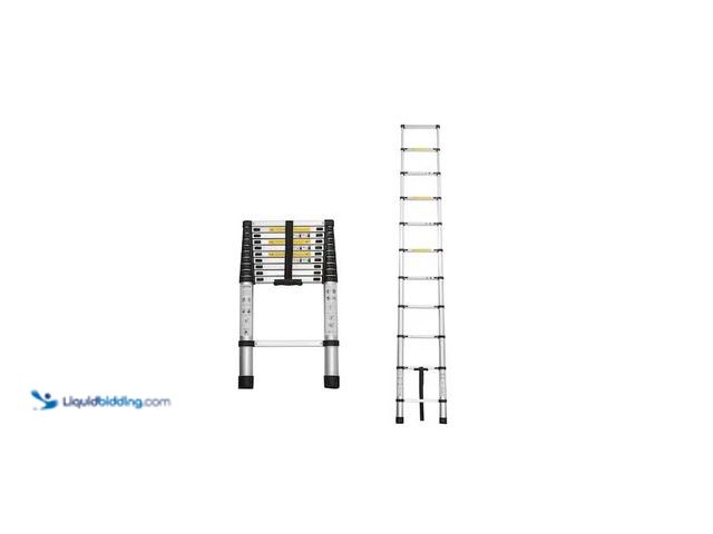 Lot 49-5552192 - EFCUT Telescoping Ladder 10.5 ft Aluminum Extension Ladder Portable Folding Ladder with Non Slip Fee...