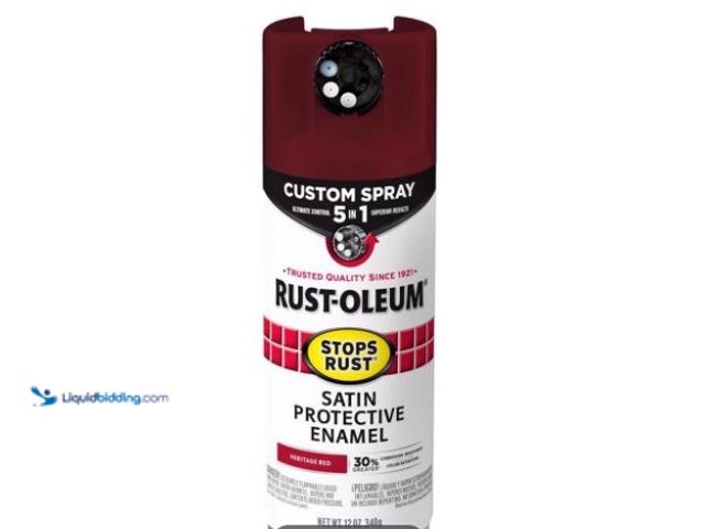 Lot 49-1628142 - Lot of (6)  Rust-Oleum Stops Rust Indoor and Outdoor Satin Red Oil Modified Alkyd Spray Paint 12 oz....