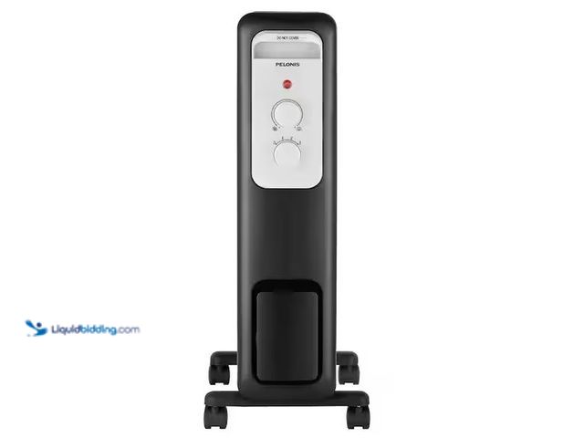 Lot 49-1568938 - Pelonis 1,500-Watt Oil-Filled Radiant Electric Space Heater with Thermostat Model # HO-0279, Slightl...