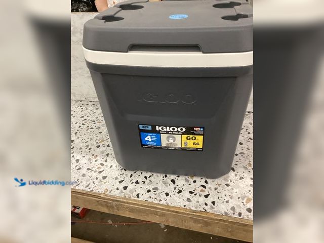 Lot 49-5438145 - IGLOO Cool 60 qt. Roller Cooler. Model # 34937. Unused, some scuffs