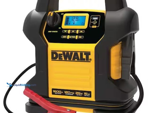 Lot 49-3539704 - DEWALT
1600 Peak Amp Jump Starter with Digital Compressor and USB Power Bank Internet # 325277352
...