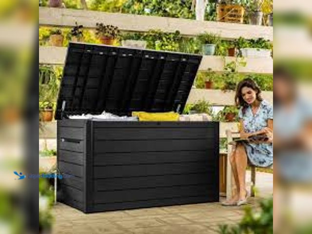 Lot 49-5559237 - Keter XXL Wood Deck Storage Box. Unused