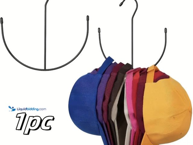 Lot 49-1820915 - New 1 Durable Stainless Steel Hat Rack | Multi-functional Hanging Hat Storage Hook, Space-Saving Des...