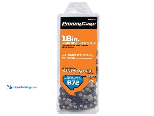 Lot 49-5544077 - Powercare 18" B72 Zip-Pack Chainsaw Chain. Model # CL25072PC2. Unused