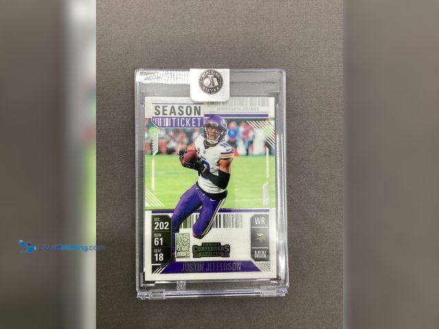 Lot 49-910477 - Trading Cards  NFL Silver Bar Card Justin Jefferson - .999 Fine Silver