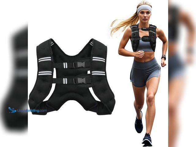 Lot 49-5549868 - Poudee Weighted Vest, 6lb/8lb/10lb/12lb/16lb/20lb/25lb/30lb Weight Vest for Men Women, Body Weight V...