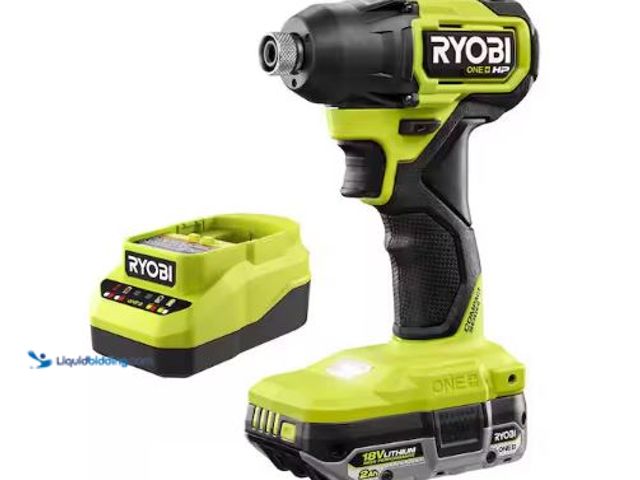 Lot 49-3473069 - RYOBI ONE+ HP 18V Brushless Cordless Compact Impact Driver Kit with 18V 2.0 Ah HIGH PERFORMANCE Batt...