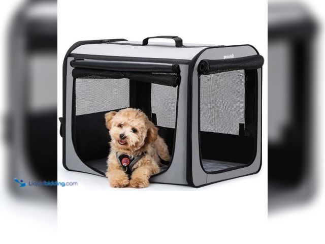 Lot 49-1577240 - Dog Car Carrier Light Weight 24×17.7×20.5in, Dog Carrier Easy to Assemble, Dog Car Crate Portable an...