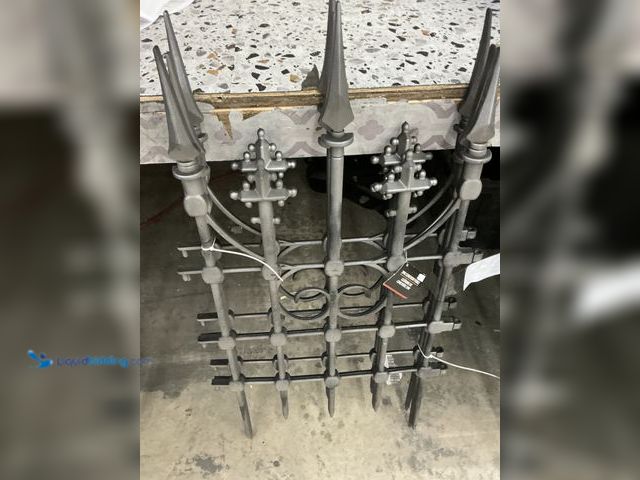 Lot 49-5560012 - (3) pack of cemetery fence Halloween decorations, Unused, dusty.