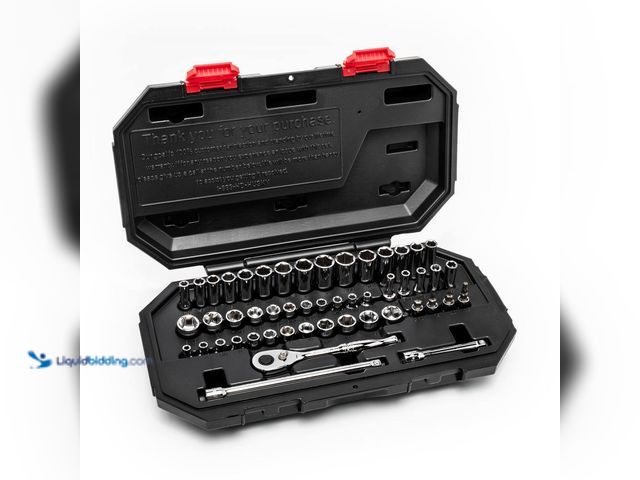 Lot 49-5552668 - Husky
1/4 in. Drive Mechanics Tool Set (50-Piece). Model # H50MTS4D. Unused