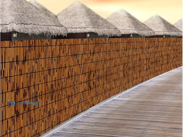 Lot 49-1516443 - Natural Reed Fencing 6FT X 16.4FT Reed Fence 6FT High Balcony Reed Fence Privacy Reed Screen for Out...