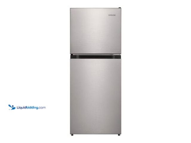 Lot 49-5549989 - Vissani 4.5 cu. ft. Mini Refrigerator in Stainless Look with Glass Shelves, Top Freezer, and Energy ...
