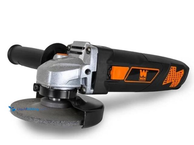 Lot 49-2004542 - WEN 4-1/2-Inch 7-Amp Angle Grinder, Model #944, Slightly used, Has attachments, Powers on.  Ref#WEN0...