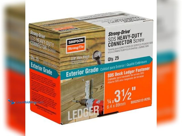 Lot 49-1569522 - Lot of (10) Simpson Strong-Tie SDS25312-R25L Strong-Drive SDS Heavy-Duty Connector Screw 1/4 in. x 3...