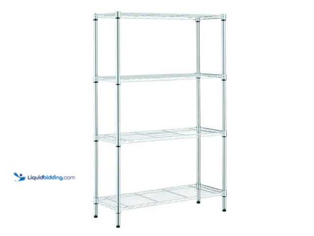 Lot 49-5453690 - HDX 4-Tier Steel Wire Shelving Unit in Chrome (36 in. W x 54 in. H x 14 in. D)[Model # 31436PS-1] Un...