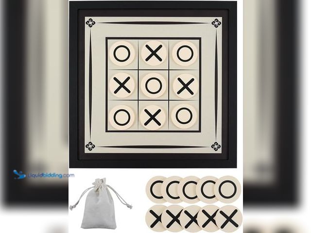 Lot 49-3430465 - Wahartoly Wall Mounted Games - 16 inch Wall Art Tic Tac Toe Game for Game Rooms/Home Decor Including...