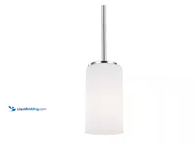 Lot 49-5573351 - Generation Lighting
Alturas 1-Light Brushed Nickel Hanging Mini Pendant, Unused