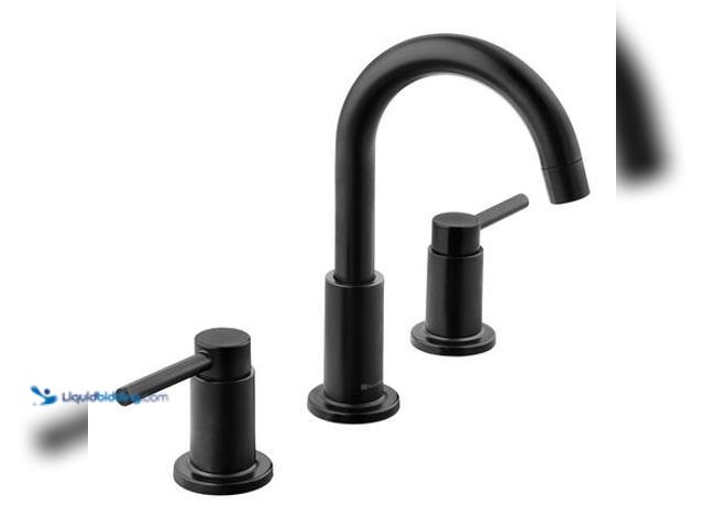 Lot 49-5546677 - Glacier Bay Dorind 8 in. Widespread Double-Handle High-Arc Bathroom Faucet in Matte Black Model # HD...