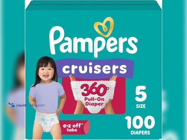 Lot 49-5546294 - Pampers Diapers - Cruisers 360 - Size 5, 100 Count, Babyproof up to 100% Leakproof Pull-On Diape Mod...
