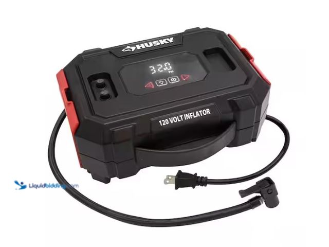 Lot 49-1547754 - Husky 120-Volt Inflator, Model # H120N, Slightly used, Tested works.  Ref#AHDPA-1023