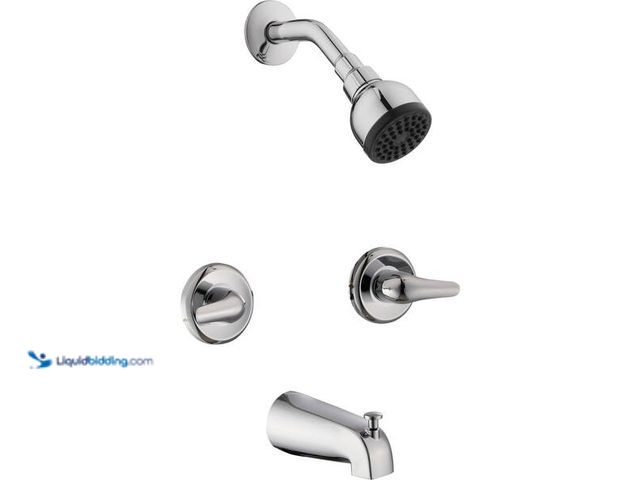 Lot 49-5446821 - Glacier Bay Aragon Double Handle 1-Spray Tub and Shower Faucet 1.8 GPM in Chrome. Item is unused.
