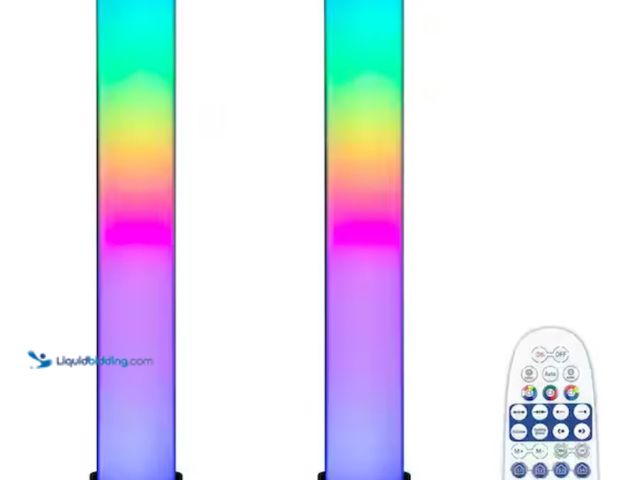 Lot 49-1631415 - Lot of (2) boxes of Sound Reactive RGBIC LED Light Bars with Remote Control-2 Pack, Model # LH-ML160...
