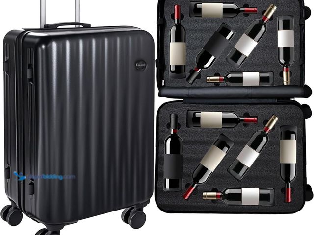 Lot 49-5437727 - Wine Suitcase for Airplanes 12 Bottle, Thickened Wine Luggage for Airplane Travel with TSA Approved ...